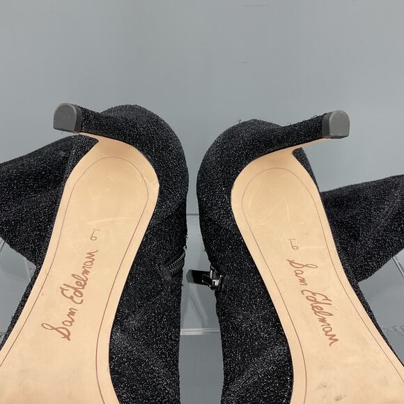 Sam Edelman Women’s Olson Stretch Boots Metallic Black Size 9M - Picture 9 of 10